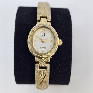 Benrus Women's Watch 18MM White Dial Gold Bracelet Band 5.5"‎ New Battery
